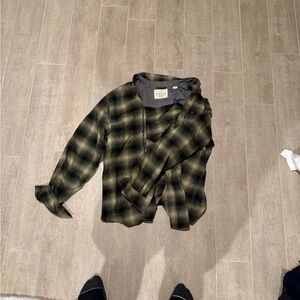 Weatherproof Vintage Olive and Black Checkered Shirt